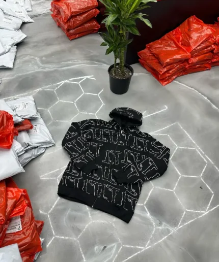 SDL Hoodie Rhinestone Black